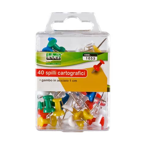 Spilli cartografici Lebez spessore 10 mm - conf. 40 pezzi - 1055